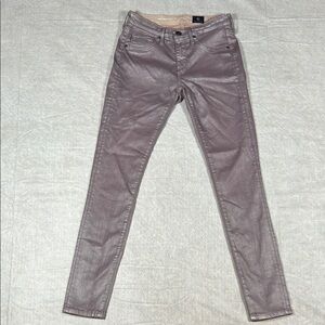 AG Adriano Goldschmied Shimmering Lavender Jeans  Size 24R Super skinny ankles